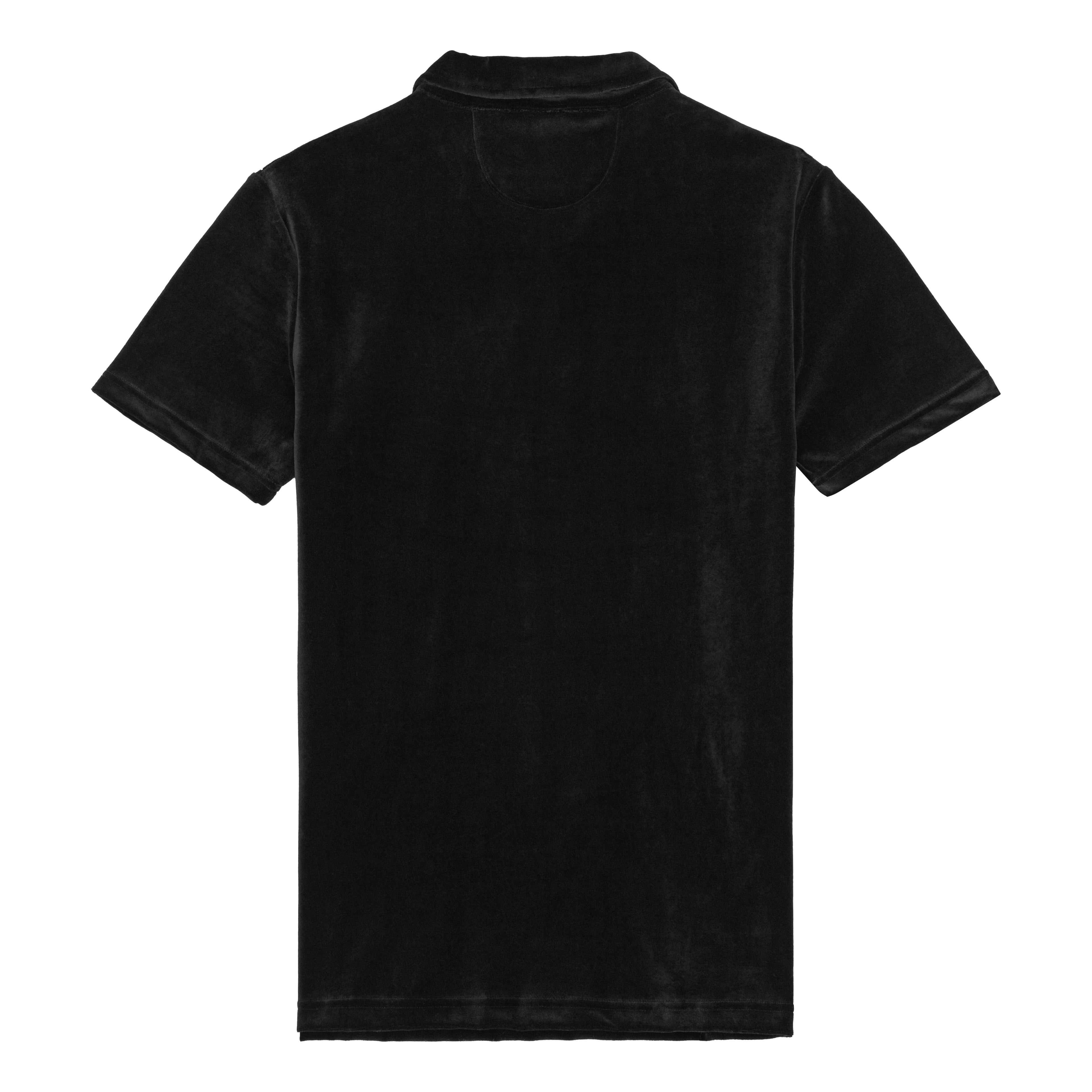 Black Terry Polo Shirt-2