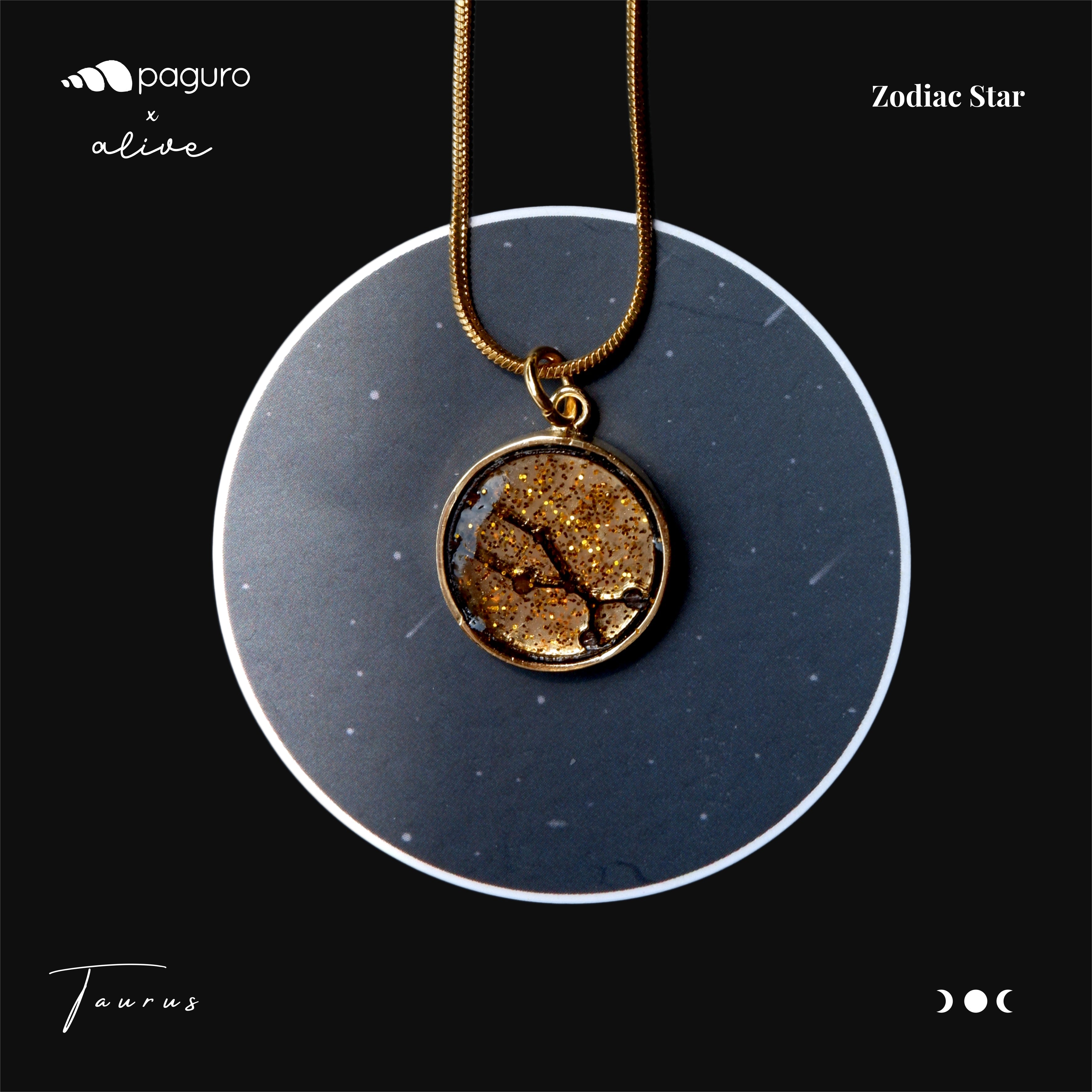 Taurus Zodiac Sign Sustainable Necklace-2