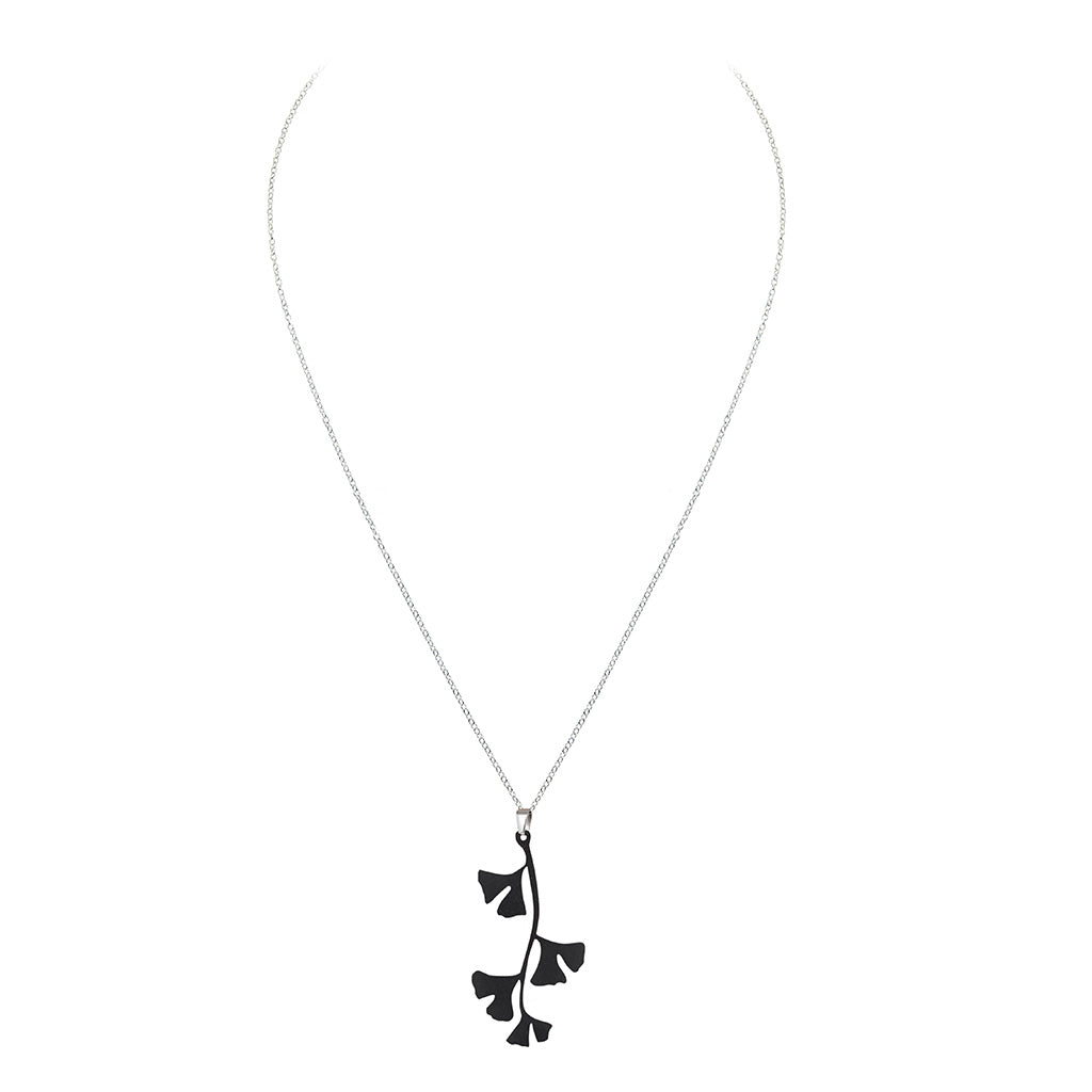 Handmade Ginkgo Leaf Pendant Necklace-2
