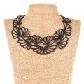 Violets Upcycled Statement Vegan Flower Necklace-1