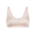 Back Support Full Coverage Wireless Organic Cotton bra (Champagne & Black)