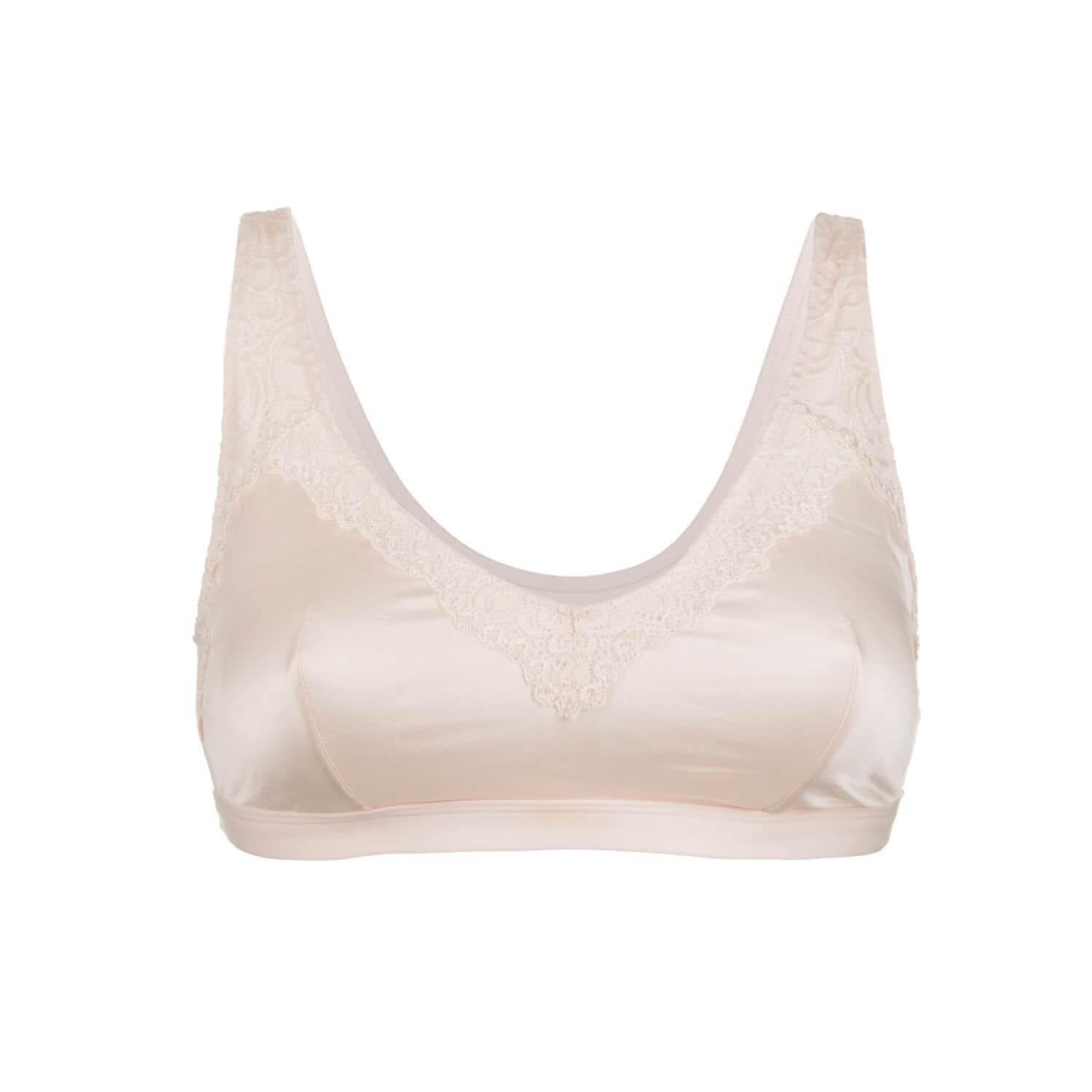 Back Support Full Coverage Wireless Organic Cotton bra (Champagne & Black)