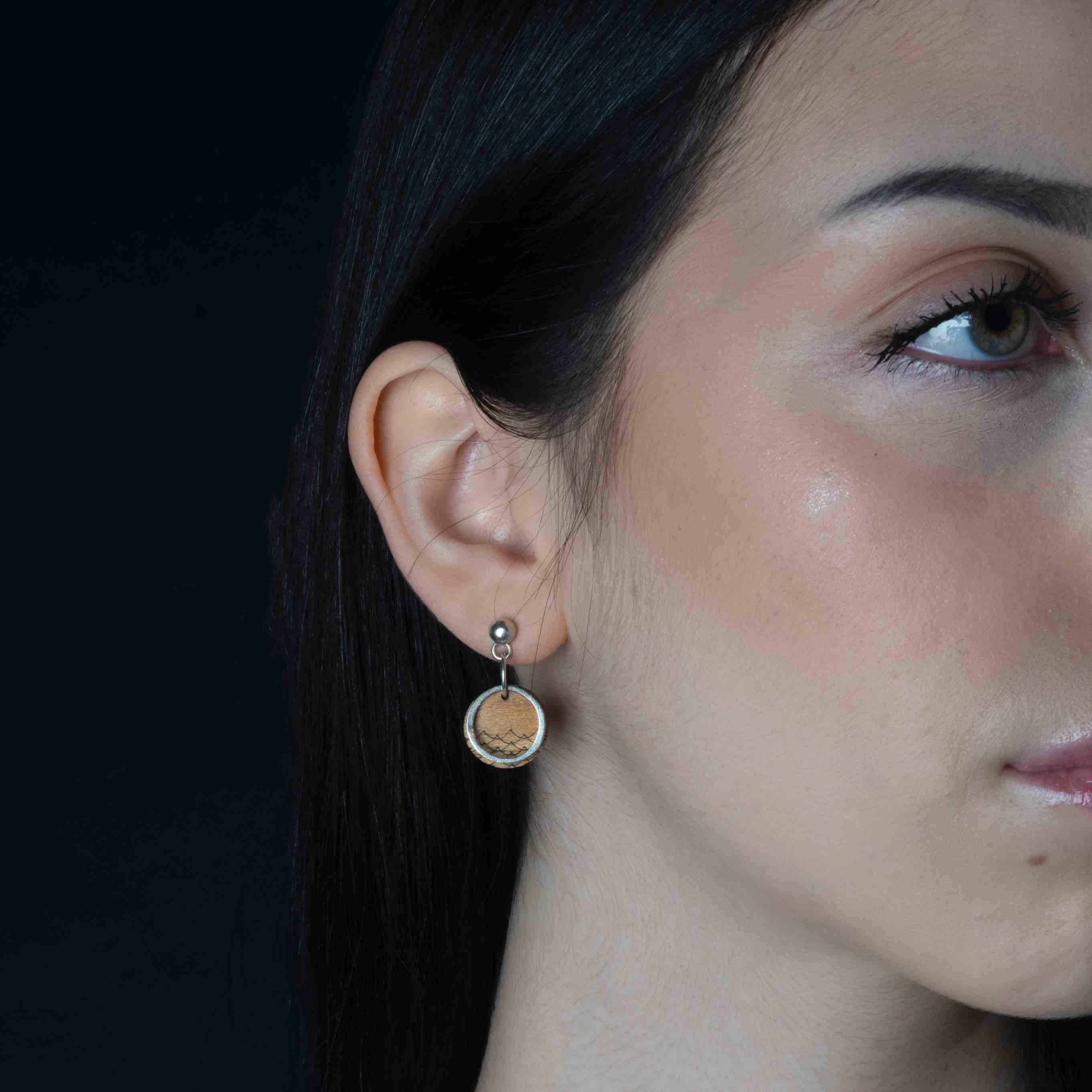 Beach Eco-friendly Recycled Wood Earrings-0