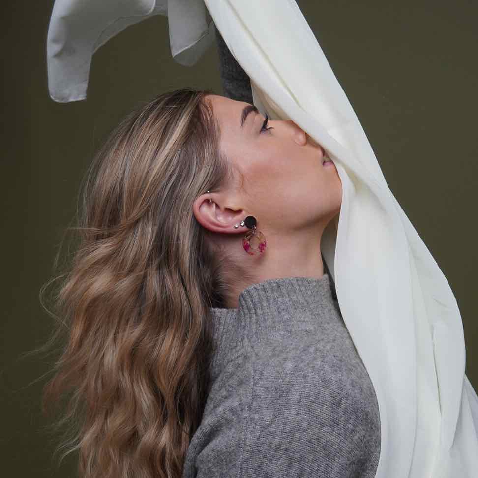 Donatello Urban Statement Resin Earrings-4