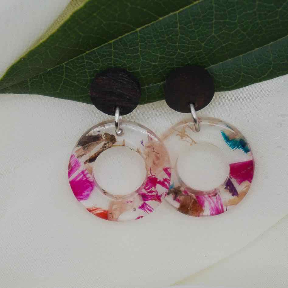 Donatello Urban Statement Resin Earrings-2