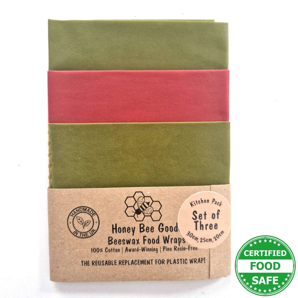 *Set of 3 Handmade Beeswax Wraps | Earth Tones Sage-0