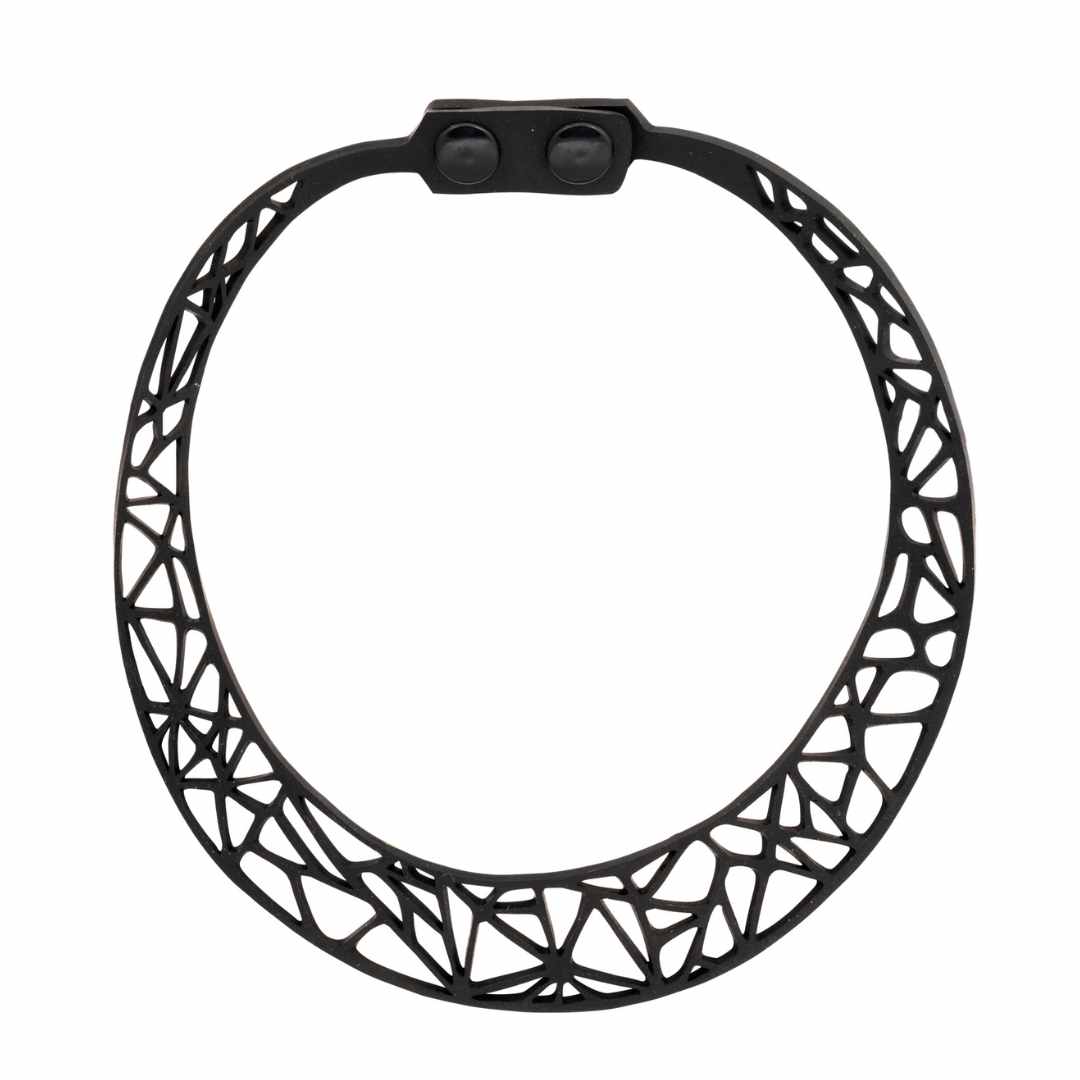 Ella Geometric Recycled Rubber Necklace-1
