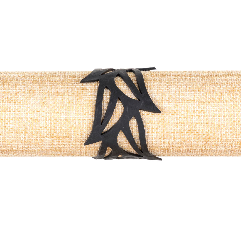 Black Tulip Rubber Bracelet-1