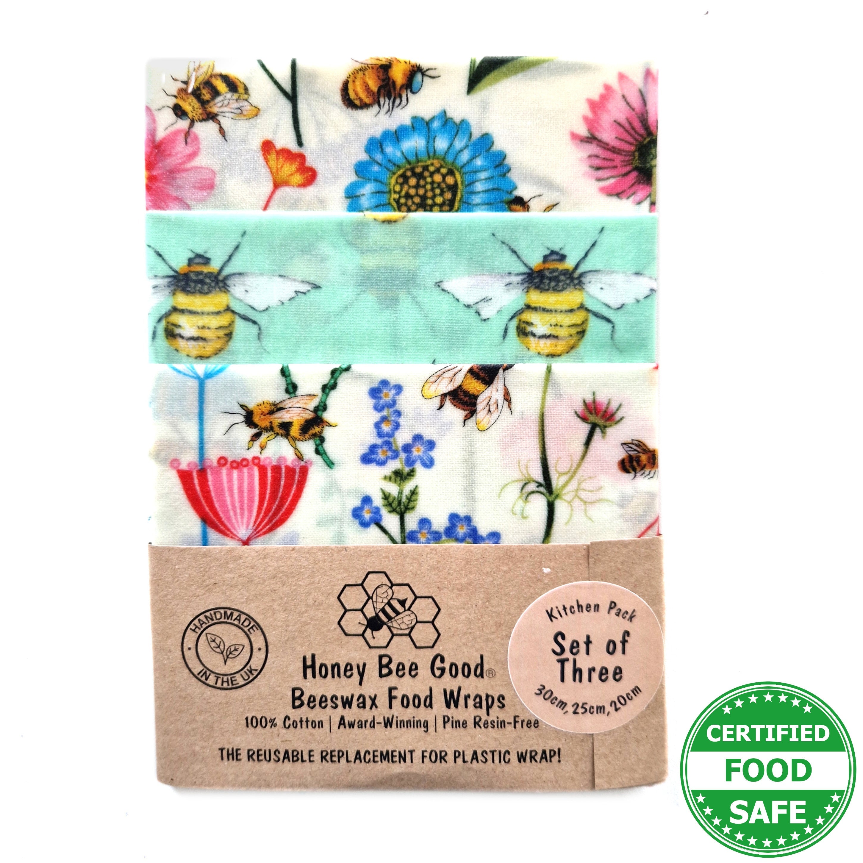 *Set of 3 Handmade Beeswax Wraps | Garden-0
