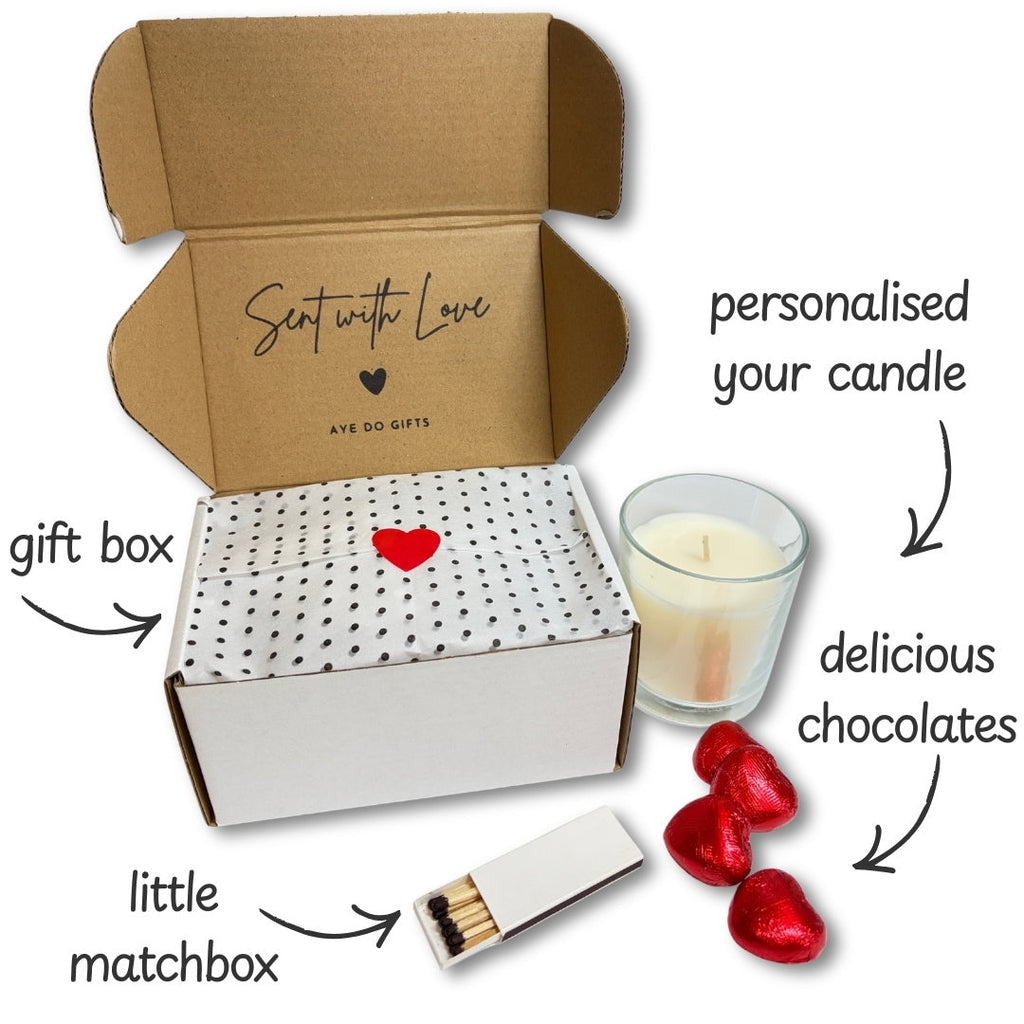 Personalised 'Thank You' Candle Gift Set | Keepsake for Friend, Family