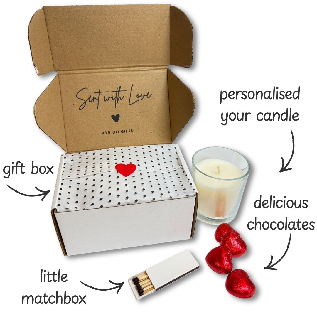 Personalised 'Thank You' Candle Gift Set | Keepsake for Friend, Family