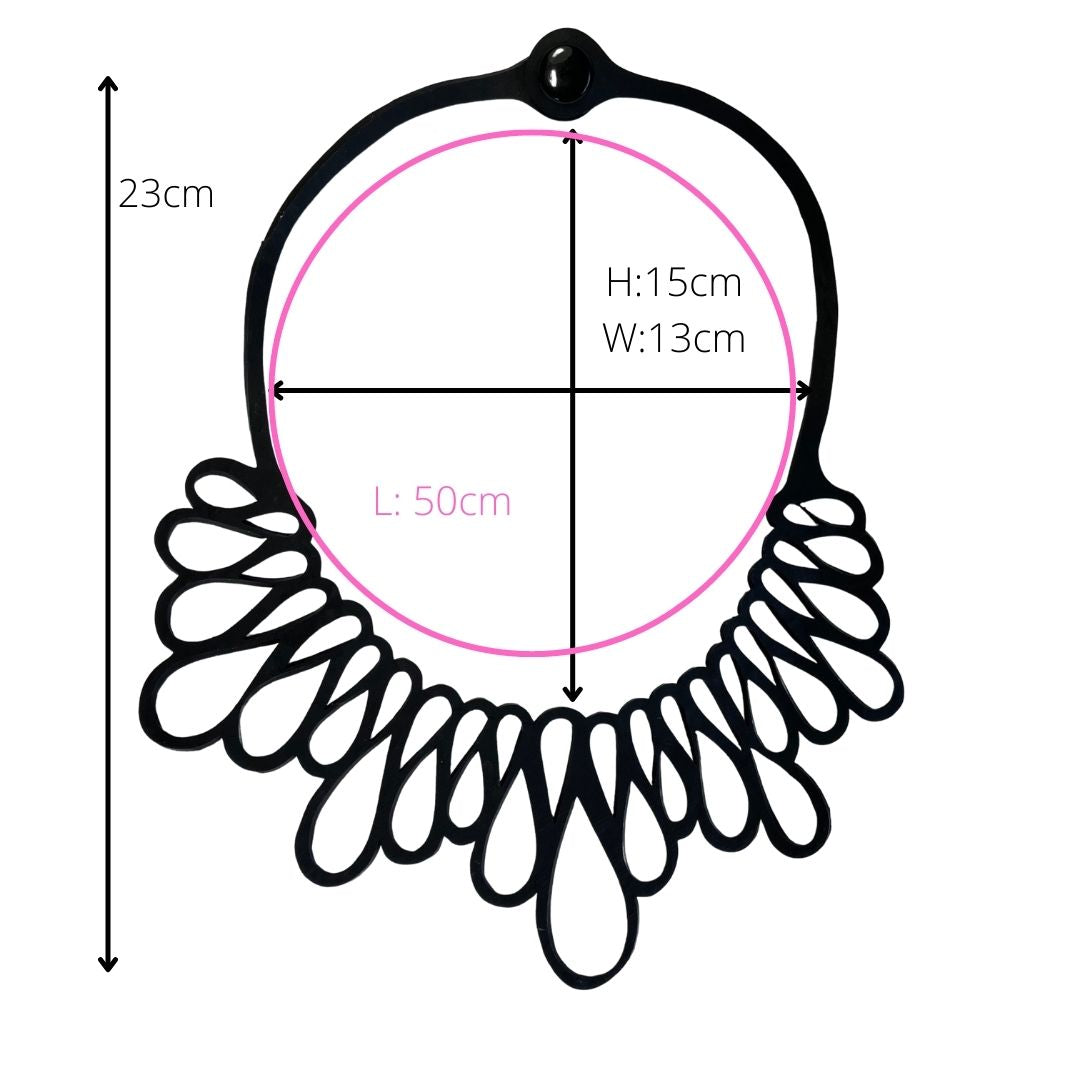 Fall Inner Tube Wave Necklace-4