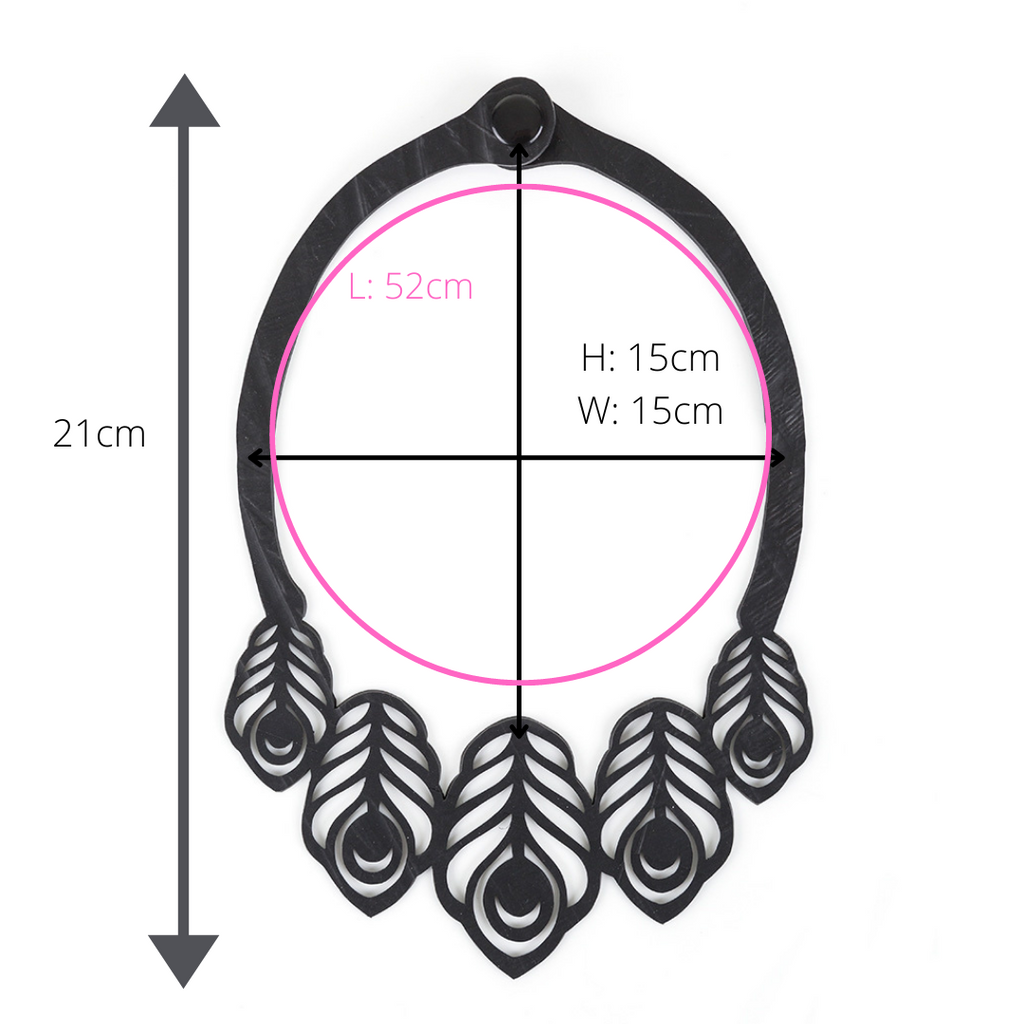 Small Peacock Feather Necklace-4
