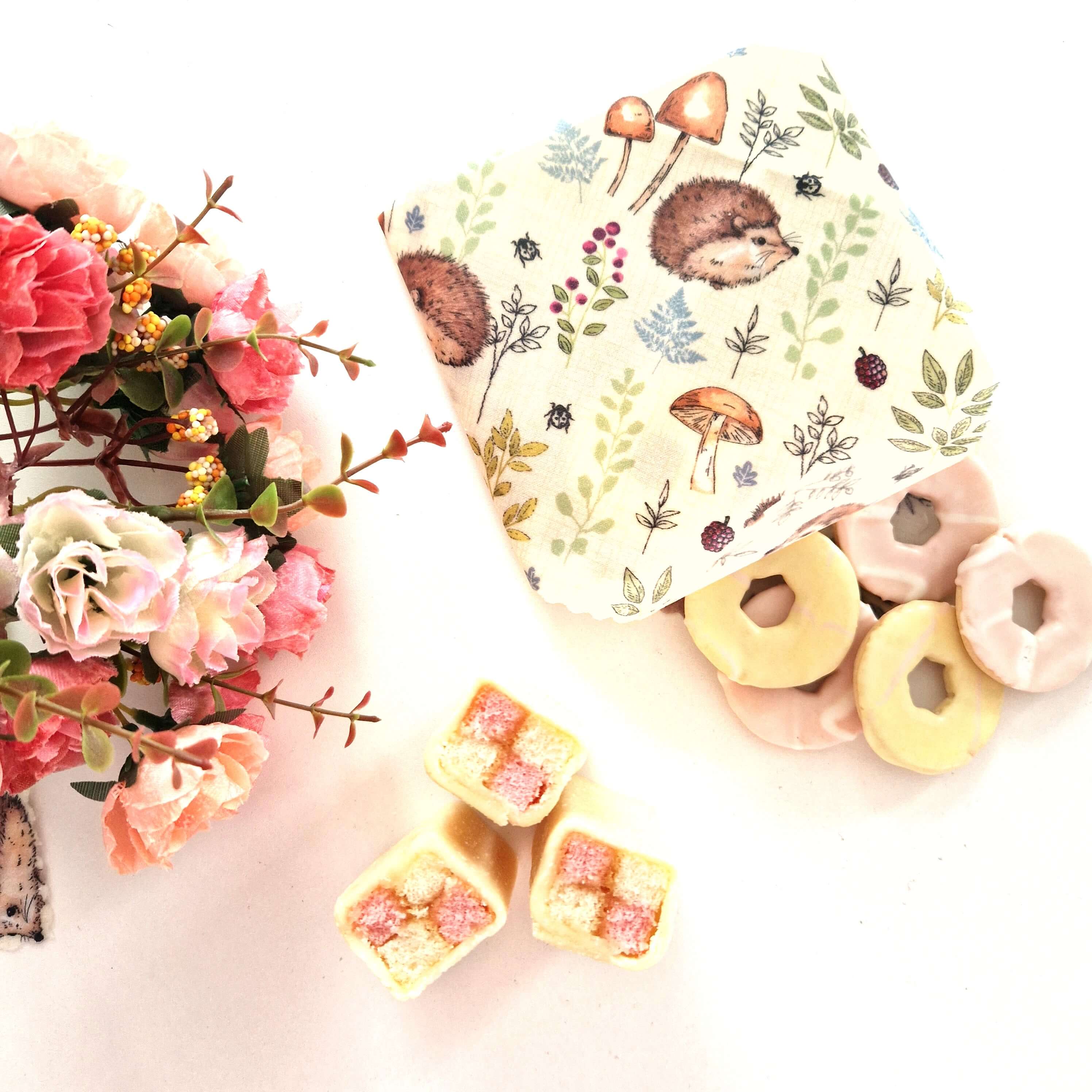 *Set of 3 Handmade Beeswax Wraps | Hedgehogs-3