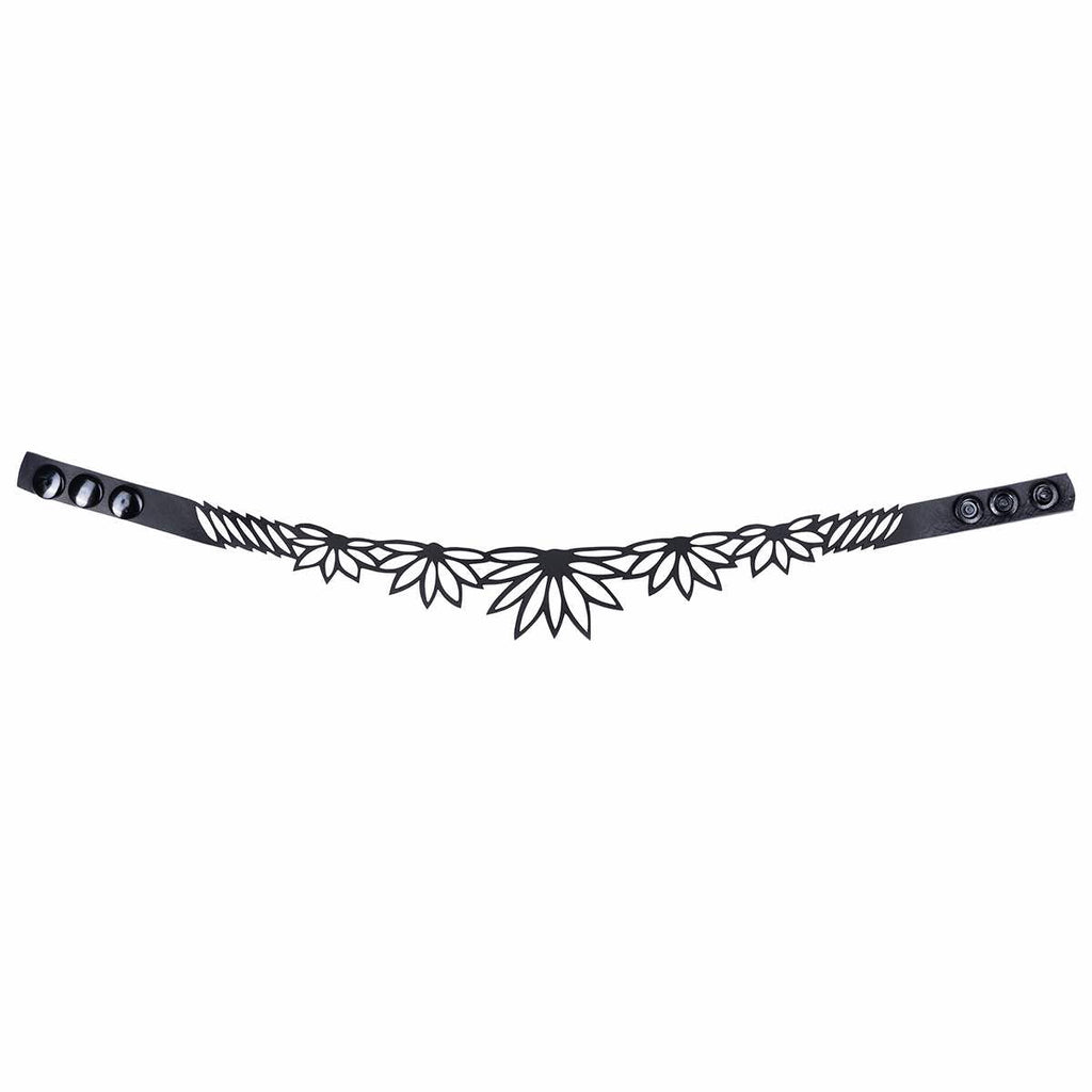 Lotus Recycled Rubber Statement Choker