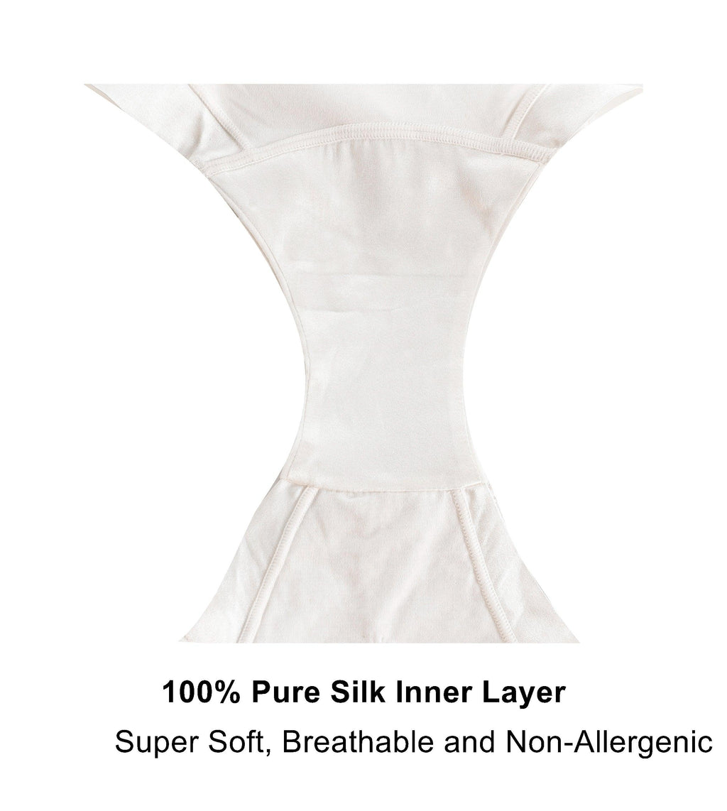 Snowdrop - Silk & Organic Cotton Full Brief in White