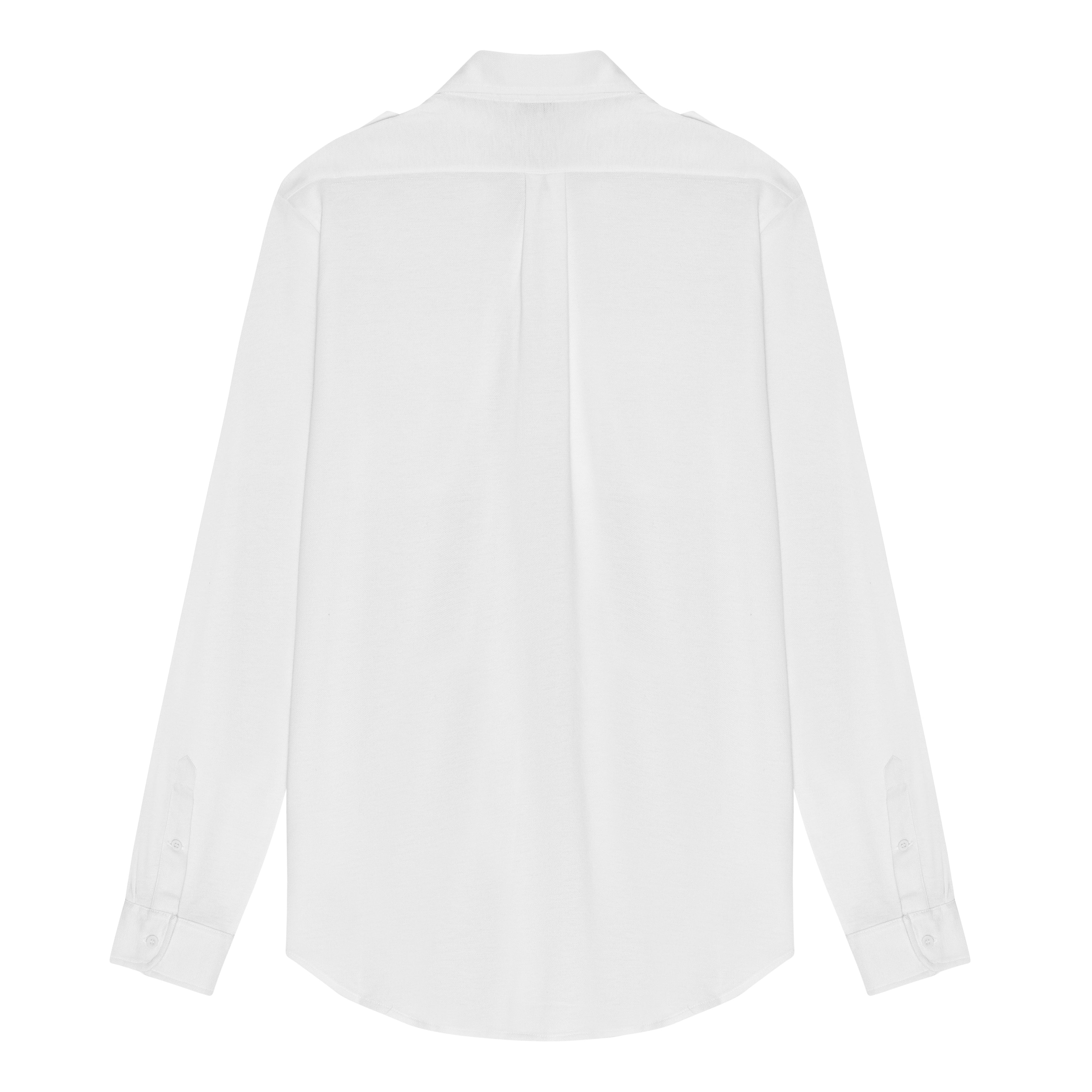 White Military Style Shirt-3