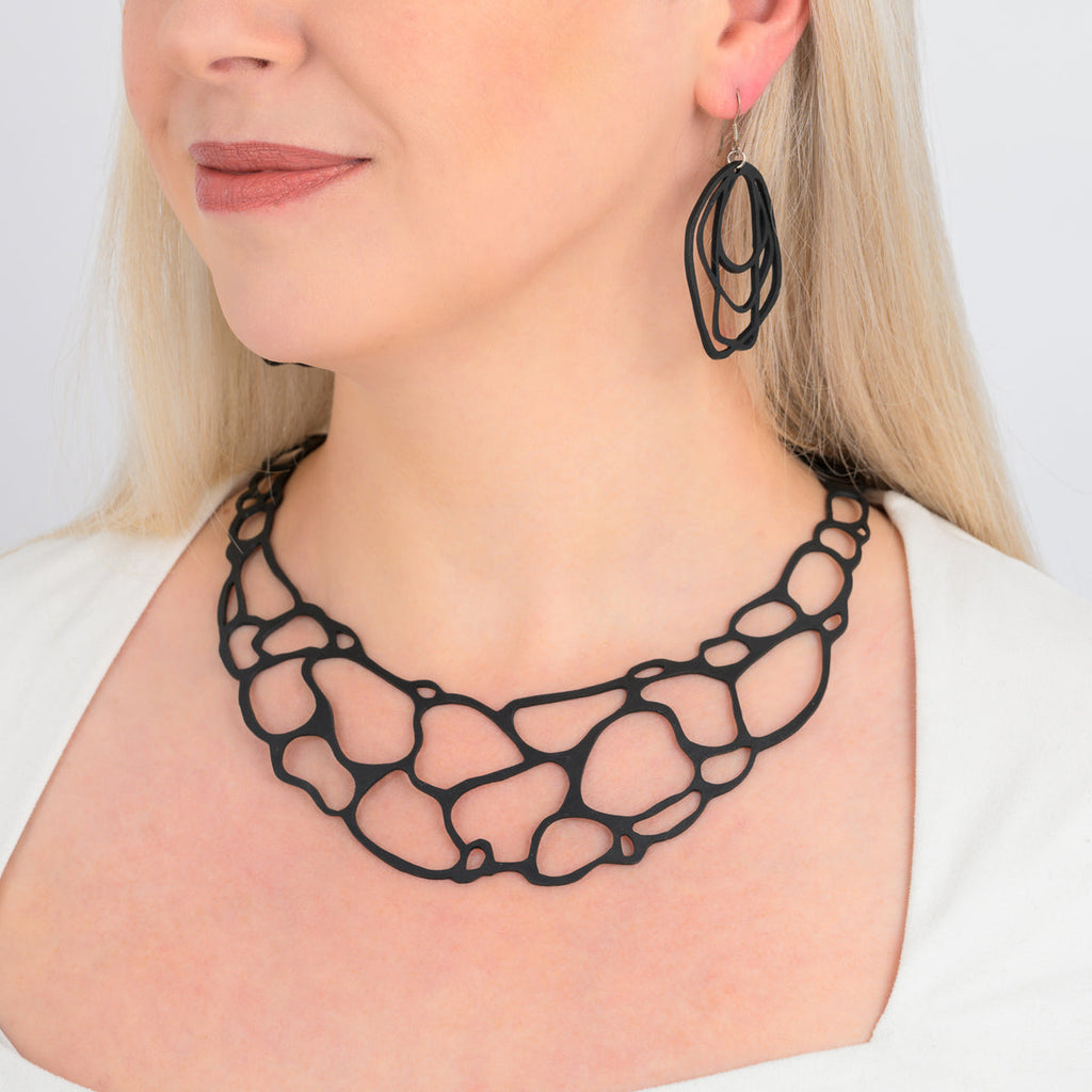 Wilma Recycled Rubber Necklace-0