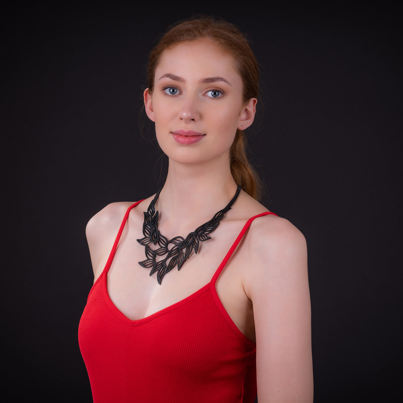 Jasmine Recycled Rubber Necklace-0