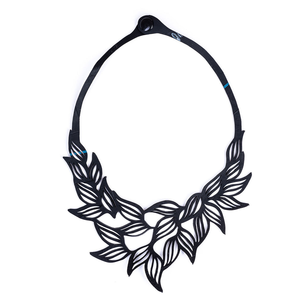 Jasmine Recycled Rubber Necklace-2