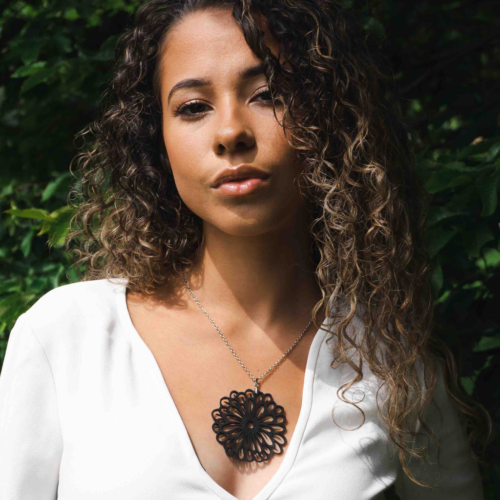 Peony Upcycled Pendant Necklace