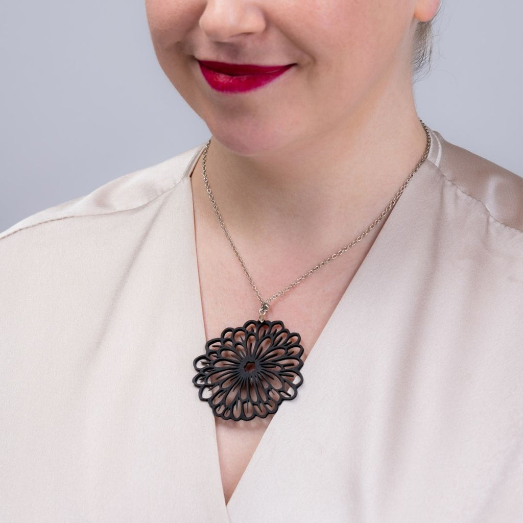 Peony Upcycled Pendant Necklace