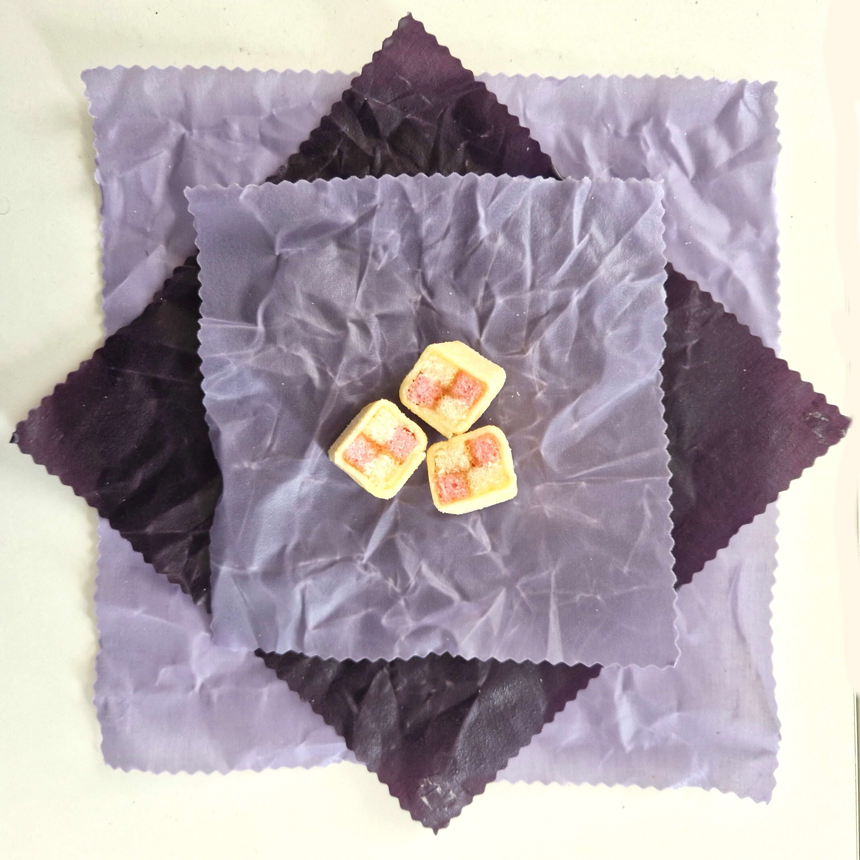 *Set of 3 Handmade Beeswax Wraps | Earth Tones Plum-2