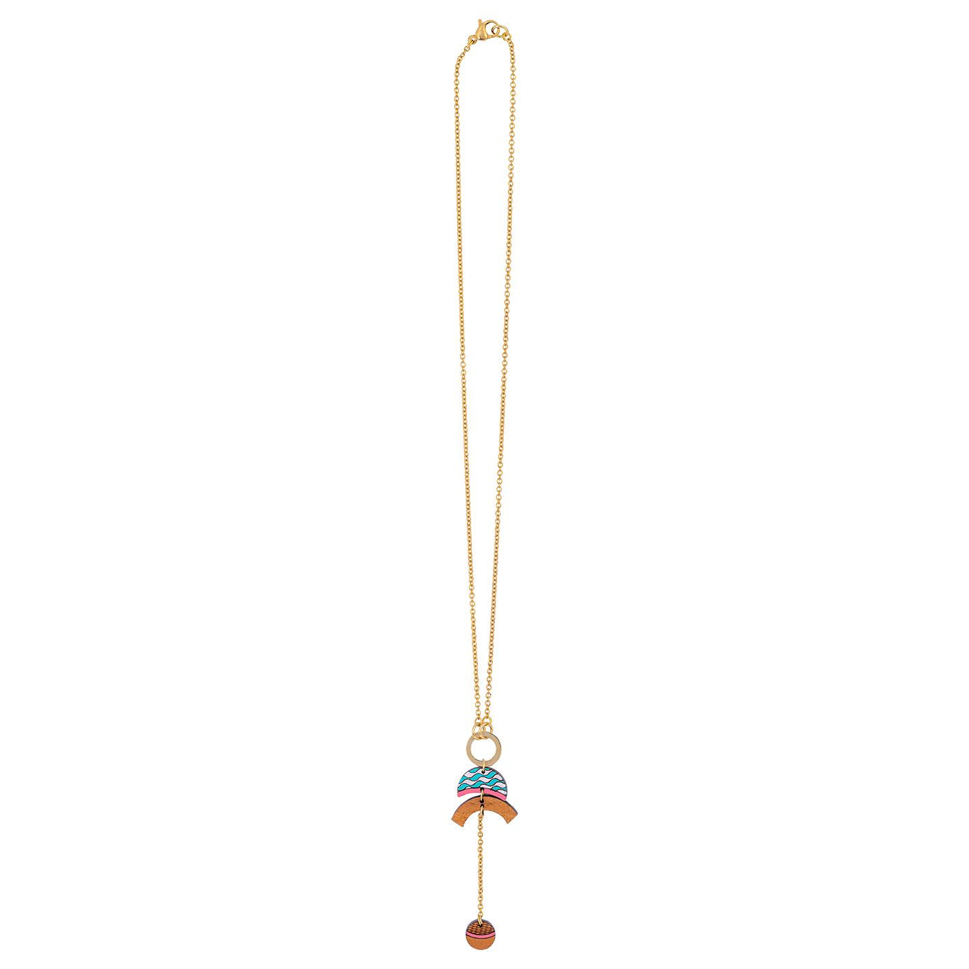 Thallaso Recycled Wood Gold Necklace-4