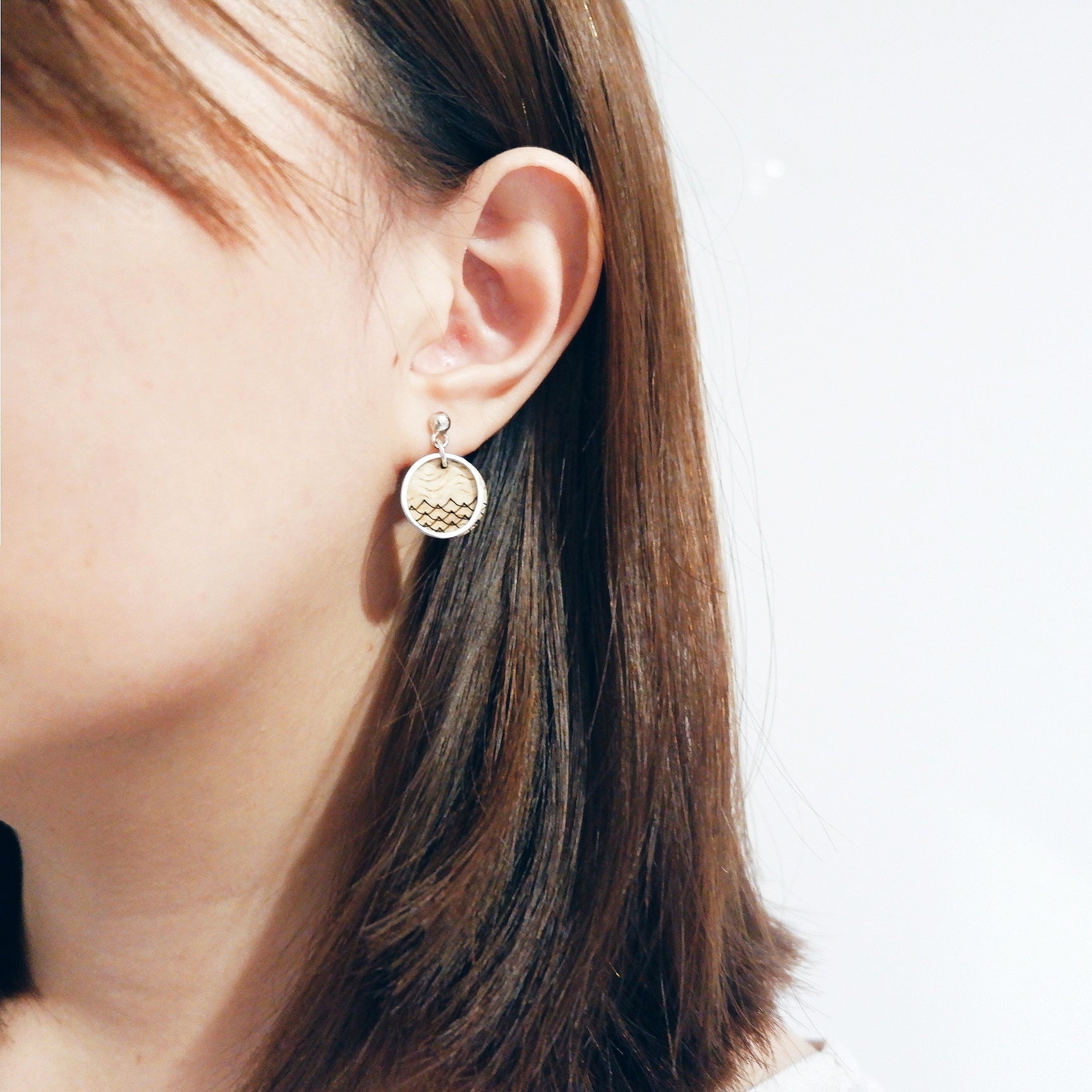 Beach Eco-friendly Recycled Wood Earrings-3