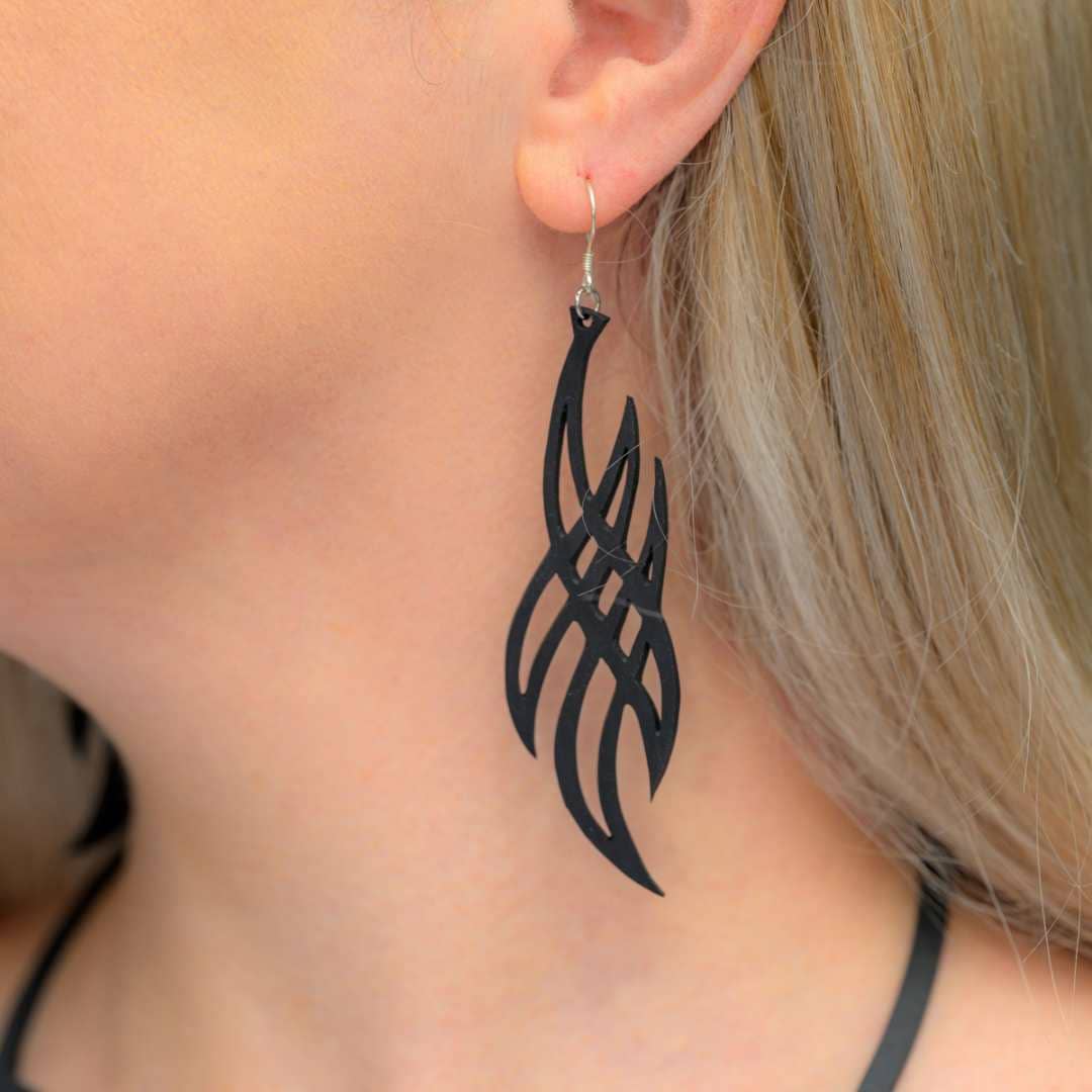 Vela Upcycled Inner Tube Earrings-0