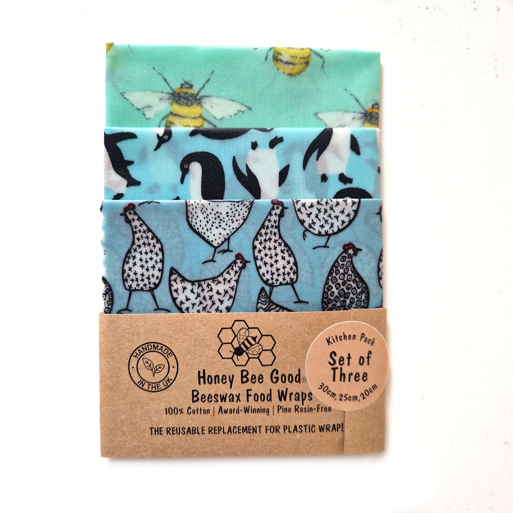 *Set of 3 Handmade Beeswax Wraps | Wings-0