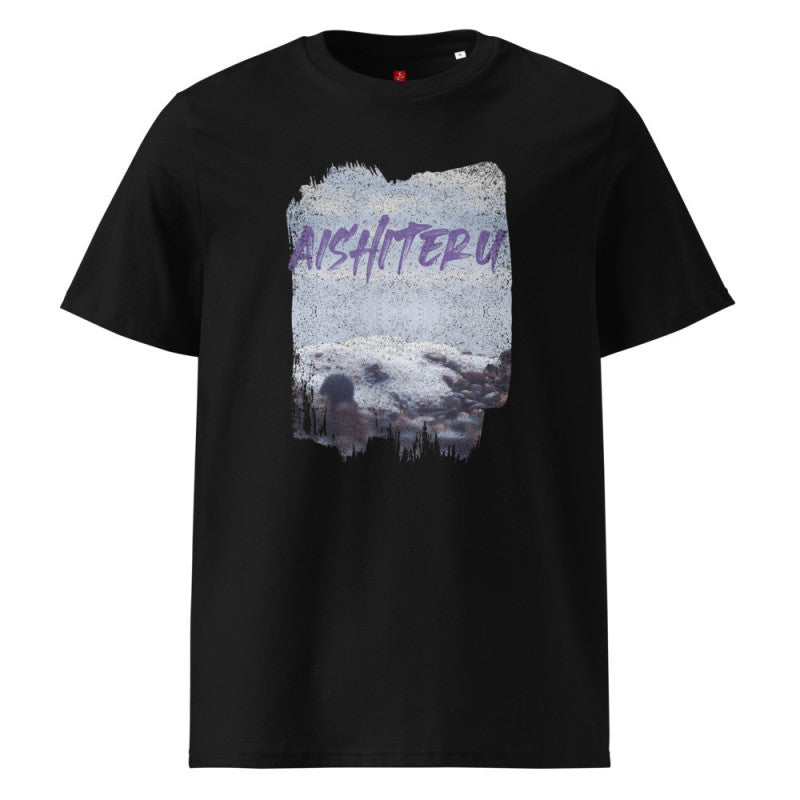 "Aishiteru Ocean Serenity" Organic Cotton T-Shirt – Japanese Love Design-0