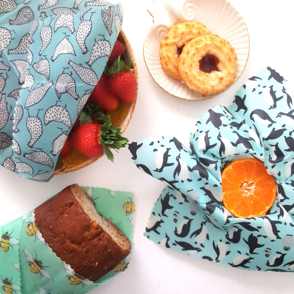 *Set of 3 Handmade Beeswax Wraps | Wings-1