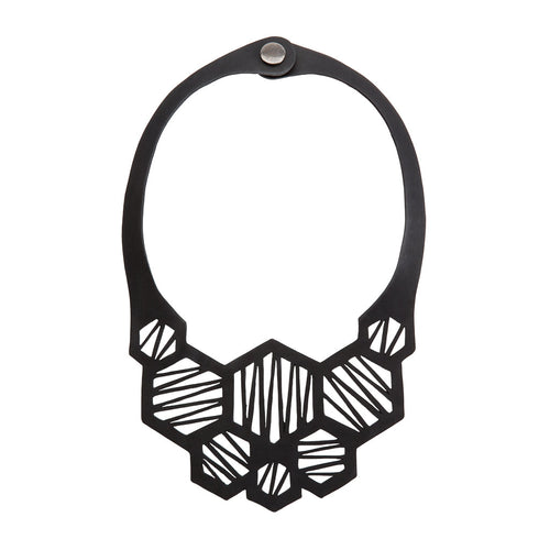 Honeycomb Recycled Rubber Necklace-1