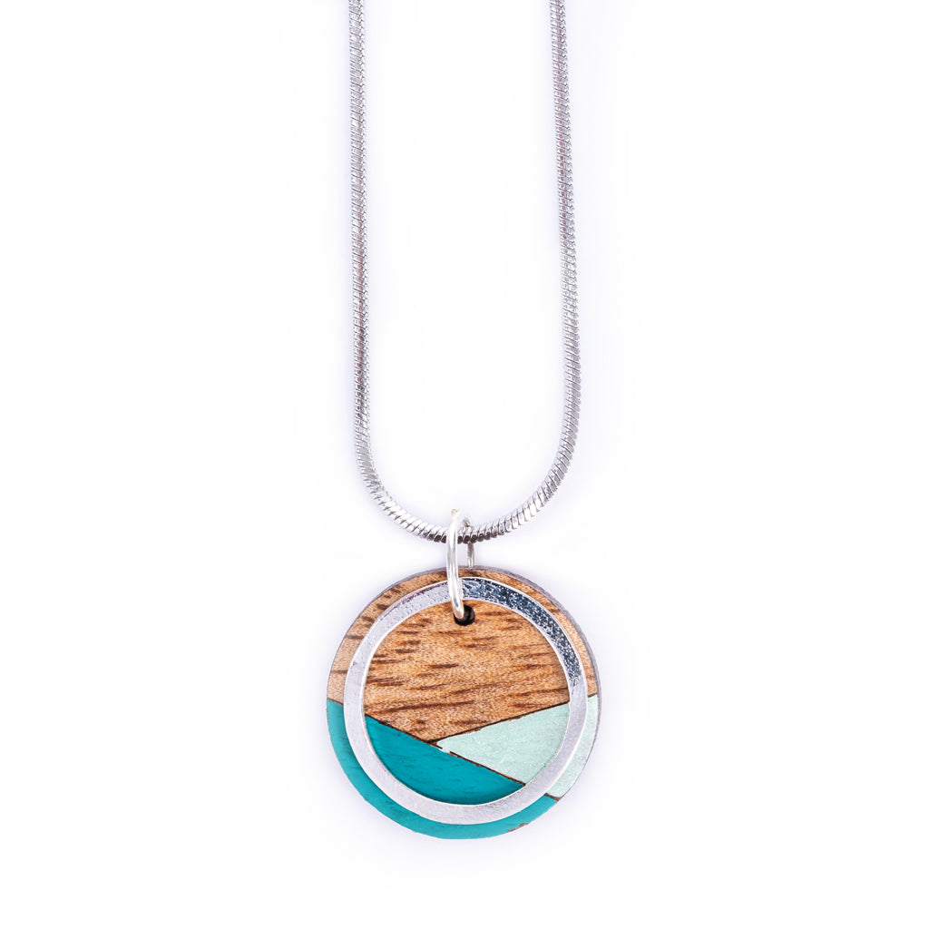 Conture Recycled Wood Silver Necklace (6 Colours available)-8