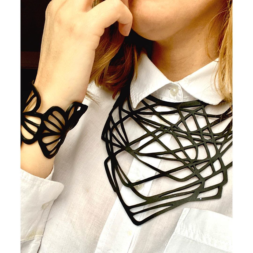 Paguro Upcycle Elegant Upcycled Orion Rubber Necklace-0