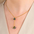 Pilosa Floral Reclaimed Wood Necklace-0