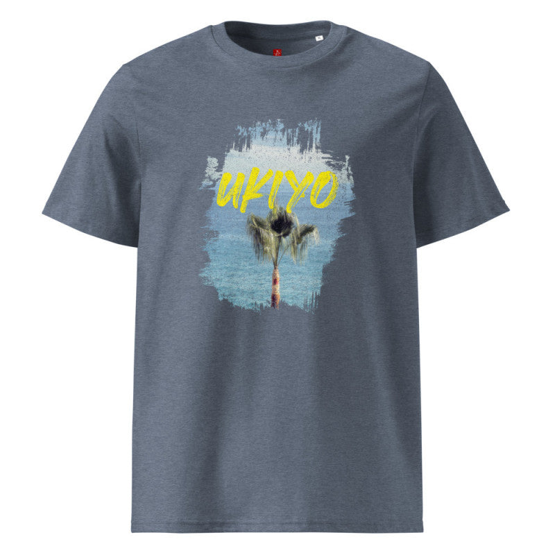 Ukiyo Palm Escape - Organic Cotton T-Shirt – Japanese Zen Design-1
